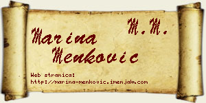 Marina Menković vizit kartica